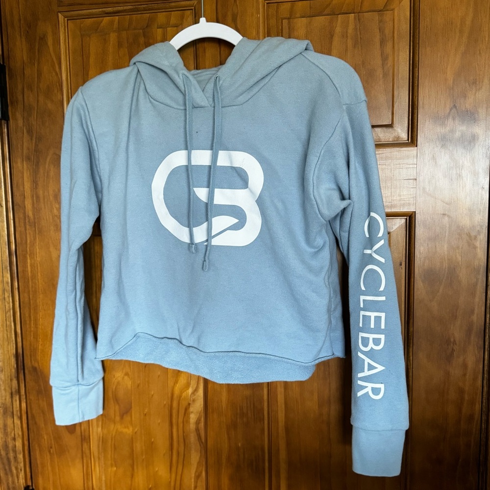 Light blue CycleBar cropped sweatshirt S